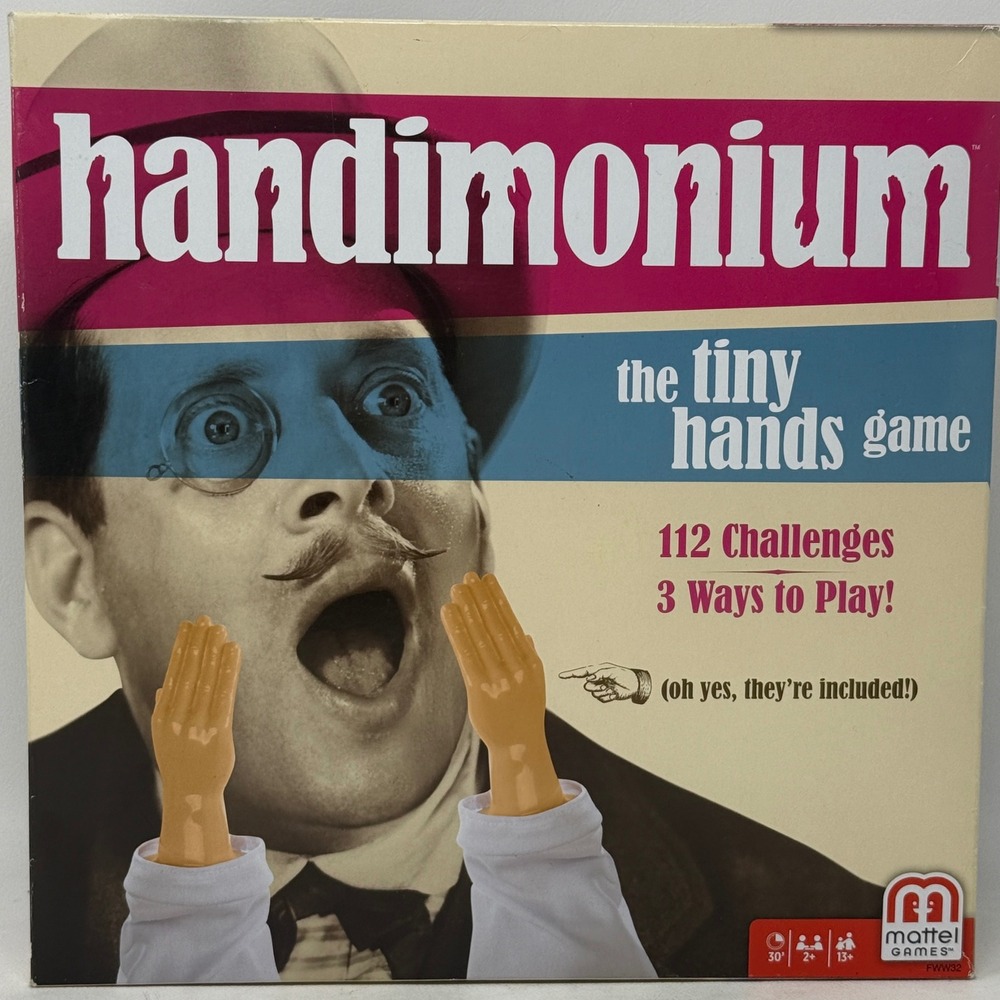 Handimonium Tiny Hands Game Mattel SNL Tasks Challengers Ages 13+ Complete